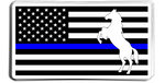 Mounted Thin Blue Line Vinyl Stickers