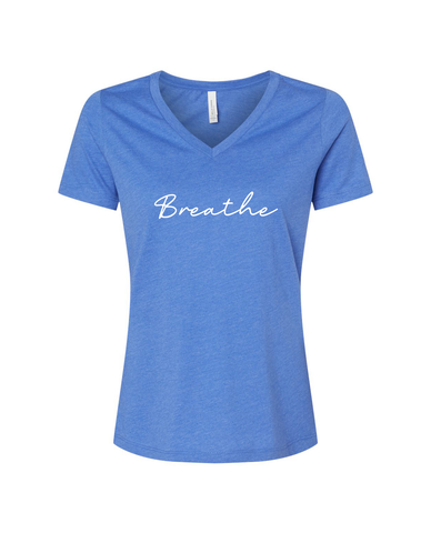 WFL Breathe, Live, Let Go WOMEN'S V-Neck T-Shirt