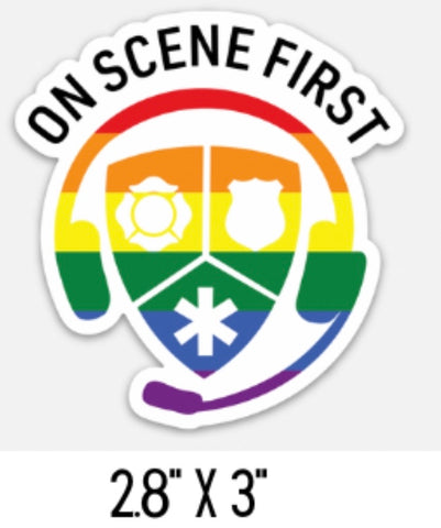 On Scene First Vinyl Sticker - Pride Logo