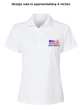 SOA Woman's PERFORMACE Polo (American Flag-Blue)