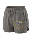 NYPD Running Club Women's Running Shorts with Liner & 3 Zipper Pockets