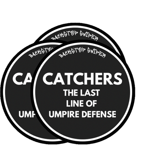 Backstop Umpire Defense-Fire Sticker