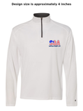 SOA MEN'S Lightweight 1/4 Zip Up Pullover Long Sleeve (American Flag-Blue)