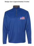 SOA MEN'S Lightweight 1/4 Zip Up Pullover Long Sleeve (American Flag-White