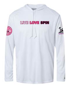 NYPD Spin Club Breast Cancer Awareness  Performance Hooded Long Sleeve