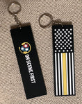 On Scene First Thin Gold Line Keychain