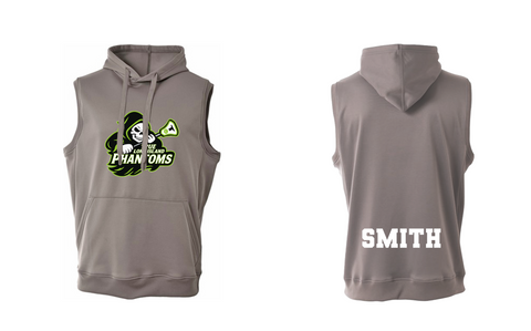 LI Phantoms PERSONALIZED Athletic Sleeveless Fleece Hoodie