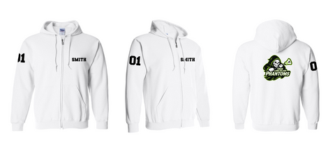 LI Phantoms PERSONALIZED Zip Up Hoodie