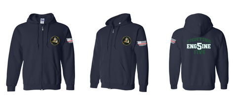 Wantagh FD 5 Maltese Cross Zip Up Hoodie