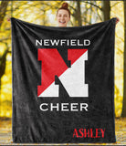 Newfield Cheer Personalized Plush Throw Blanket - N