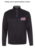 SOA MEN'S Lightweight 1/4 Zip Up Pullover Long Sleeve (American Flag-White