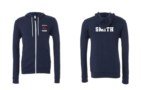 Personalized Newfield Cheer Design 2 Wolverine Zip Up Hoodie