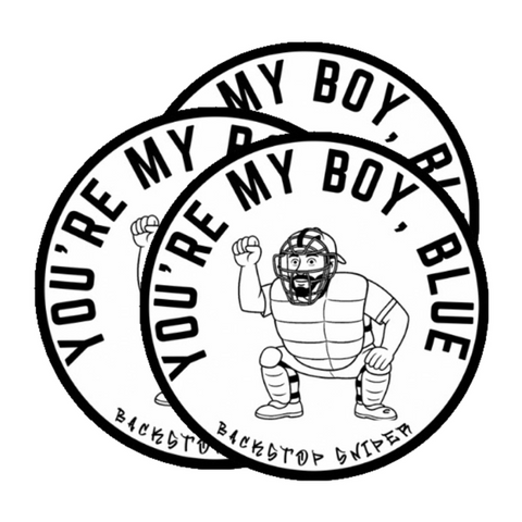 Backstop Sniper-You’re My Boy, Blue Stickers