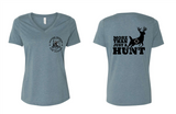 Hoosier Hunters Logo/Hunt WOMAN'S V-NECK T-Shirt