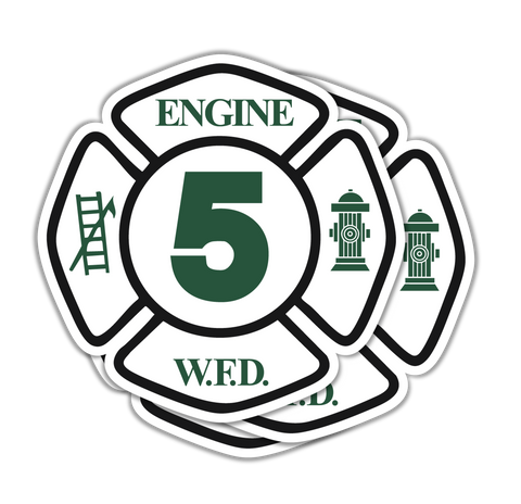 Wantagh FD 5 Maltese cross Stickers