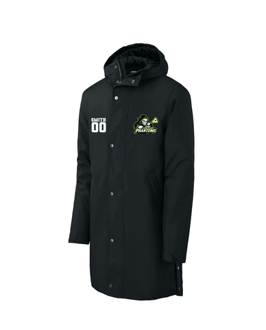 LI Phantoms Sport-Tek ADULT PERSONALIZED Waterproof Insulated Sideline Parka