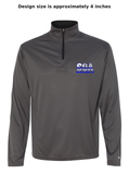SOA MEN'S Lightweight 1/4 Zip Up Pullover Long Sleeve (Thin Blue Line Flag)