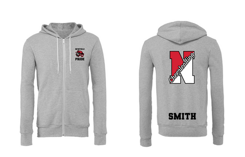 Personalized Newfield Cheer Design 4 Zip Up Hoodie