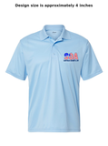 SOA Men's PERFORMACE Polo (American Flag-Blue)
