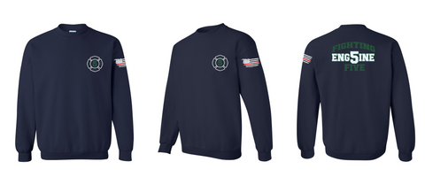 Wantagh FD 5 Maltese Cross Crewneck Sweatshirt