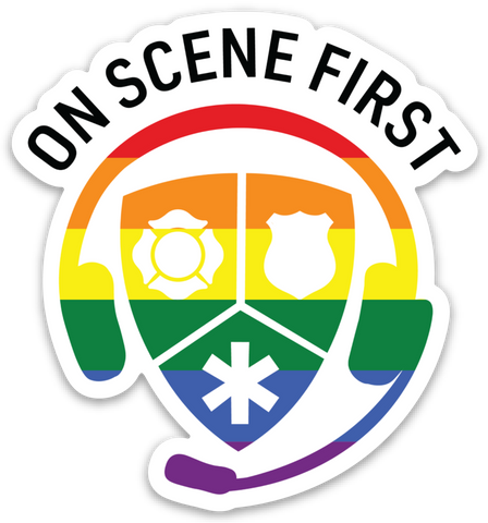 On Scene First Pride Logo Sticker