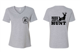 Hoosier Hunters Logo/Hunt WOMAN'S V-NECK T-Shirt