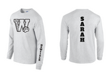 Newfield Cheer Personalized Long Sleeve Tee - W Logo