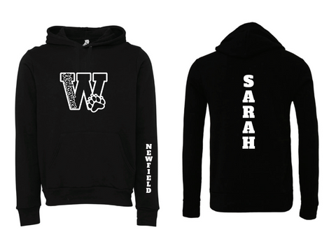Newfield Cheer Personalized Youth Super Soft Hoodies - W Logo
