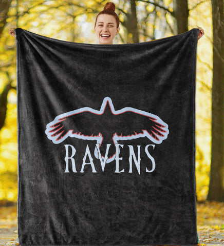 Connetquot United Ravens Plush Throw Blanket