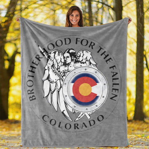 Brotherhood For The Fallen - Colorado Plush Throw Blankets