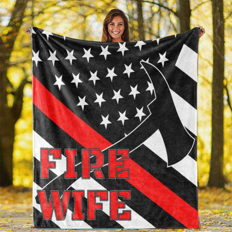 Firefighter Wife Plush Throw Blanket