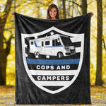 Cops & Campers Plush Throw Blanket