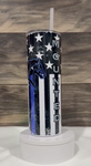 Mounted Police Thin Blue Line Tumbler