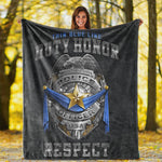 Police badge Plush Throw Blanket