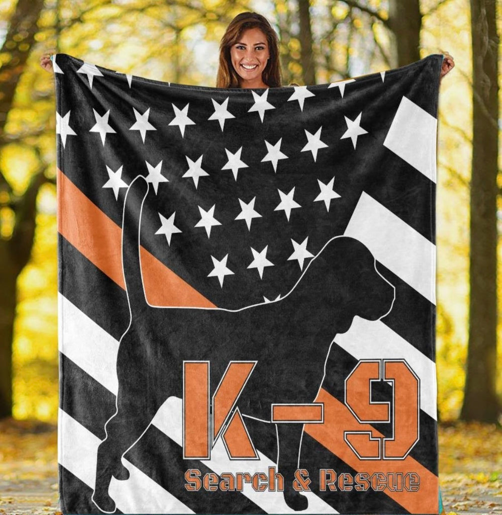 K 9 Search and Rescue Beagle Plush Throw Blanket Squad Life