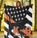 K-9 Search and Rescue Beagle Plush Throw Blanket