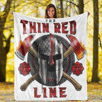 Red Line Spartan Plush Throw Blanket